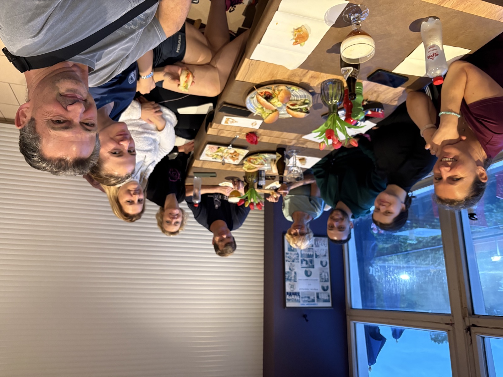Kevin Padel having dinner with players and friends
