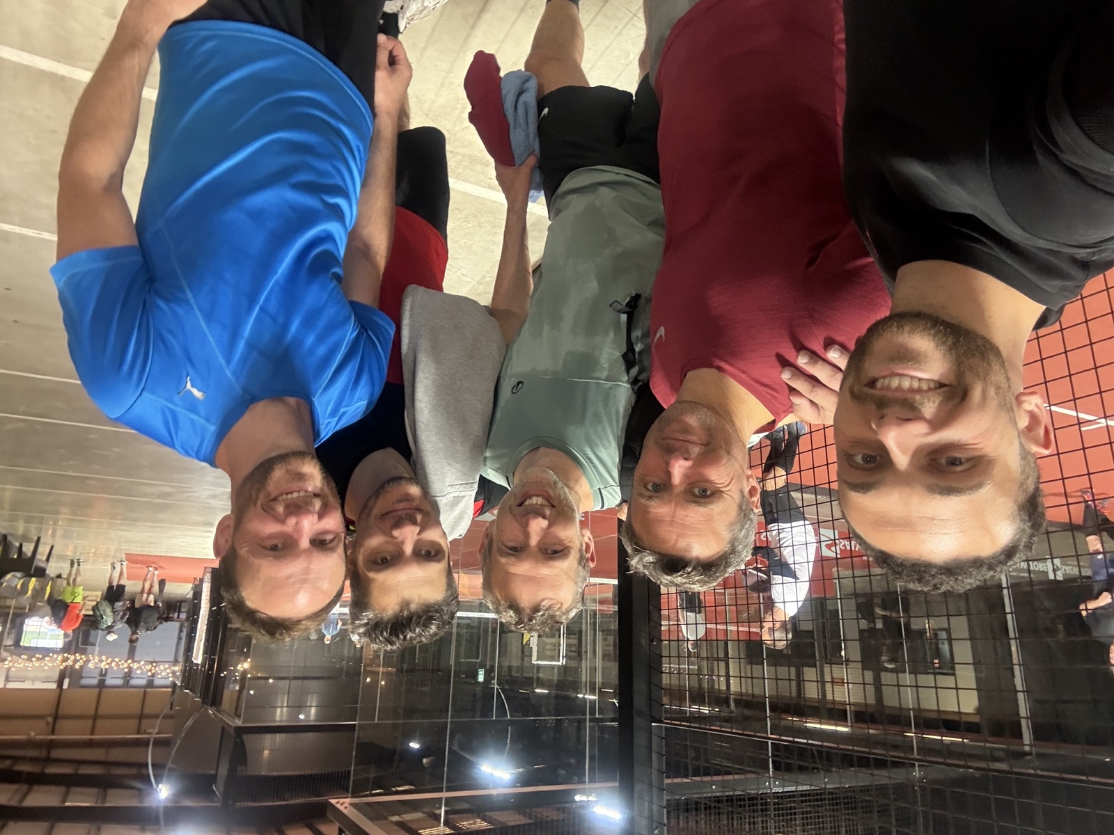 Kevin Padel with a group of players